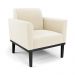 Conjunto 2 Poltronas e 1 Namoradeira Decorativa Isabella Pés Fixo em Madeira Preto Veludo Bege G19 - Gran Belo