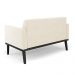 Conjunto 2 Poltronas e 1 Namoradeira Decorativa Isabella Pés Fixo em Madeira Preto Veludo Bege G19 - Gran Belo