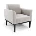 Conjunto 2 Poltronas e 1 Namoradeira Decorativa Isabella Pés Fixo em Madeira Preto Veludo Cinza G19 - Gran Belo
