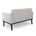Conjunto 2 Poltronas e 1 Namoradeira Decorativa Isabella Pés Fixo em Madeira Preto Veludo Cinza G19 - Gran Belo