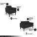Conjunto 2 Poltronas e 1 Namoradeira Decorativa Isabella Pés Fixo em Madeira Preto Veludo Preto G19 - Gran Belo
