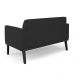 Conjunto 2 Poltronas e 1 Namoradeira Decorativa Isabella Pés Fixo em Madeira Preto Veludo Preto G19 - Gran Belo