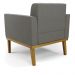 Conjunto 2 Poltronas e 1 Namoradeira Decorativa Karen Pés Fixo em Madeira Castanho Suede Grafite G19 - Gran Belo
