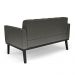Conjunto 2 Poltronas e 1 Namoradeira Decorativa Karen Pés Fixo em Madeira Preto Linho Cinza Mesclado G19 - Gran Belo