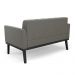 Conjunto 2 Poltronas e 1 Namoradeira Decorativa Karen Pés Fixo em Madeira Preto Suede Grafite G19 - Gran Belo