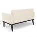Conjunto 2 Poltronas e 1 Namoradeira Decorativa Karen Pés Fixo em Madeira Preto Veludo Bege G19 - Gran Belo