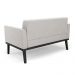 Conjunto 2 Poltronas e 1 Namoradeira Decorativa Karen Pés Fixo em Madeira Preto Veludo Cinza G19 - Gran Belo