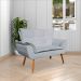Conjunto 2 Poltronas e 1 Namoradeira Pés Palito Charger Suede Cinza G19 - Gran Belo