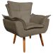 Conjunto 2 Poltronas e 1 Namoradeira Pés Palito Charger Suede Nude G19 - Gran Belo