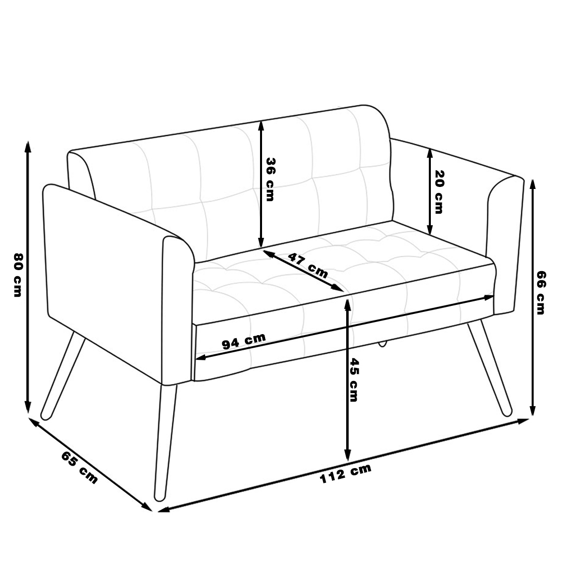 Conjunto 2 Poltronas e 1 Namoradeira Pés Palito Karen Linho Bege G19 - Gran Belo