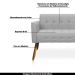 Conjunto 2 Poltronas e 1 Namoradeira Pés Palito Karen Linho Cinza G19 - Gran Belo