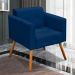 Conjunto 2 Poltronas e 1 Namoradeira Pés Palito Karen Suede Azul Marinho G19 - Gran Belo