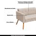 Conjunto 2 Poltronas e 1 Namoradeira Pés Palito Karen Suede Bege G19 - Gran Belo