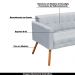 Conjunto 2 Poltronas e 1 Namoradeira Pés Palito Karen Suede Cinza G19 - Gran Belo