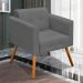 Conjunto 2 Poltronas e 1 Namoradeira Pés Palito Karen Suede Grafite G19 - Gran Belo