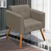 Conjunto 2 Poltronas e 1 Namoradeira Pés Palito Karen Suede Nude G19 - Gran Belo