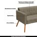 Conjunto 2 Poltronas e 1 Namoradeira Pés Palito Karen Suede Nude G19 - Gran Belo