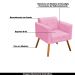 Conjunto 2 Poltronas e 1 Namoradeira Pés Palito Karen Suede Rosa G19 - Gran Belo
