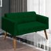 Conjunto 2 Poltronas e 1 Namoradeira Pés Palito Karen Suede Verde G19 - Gran Belo