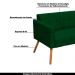 Conjunto 2 Poltronas e 1 Namoradeira Pés Palito Karen Suede Verde G19 - Gran Belo