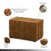 Conjunto 2 Puffs Decorativos Augusto 43cm e 70cm Sala de Estar Couro Caramelo Manchado G88 - Gran Belo