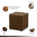Conjunto 2 Puffs Decorativos Augusto 43cm e 70cm Sala de Estar Couro Marrom Claro Manchado G88 - Gran Belo