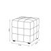 Conjunto 2 Puffs Decorativos Augusto 43cm e 70cm Sala de Estar Couro Marrom Claro Manchado G88 - Gran Belo