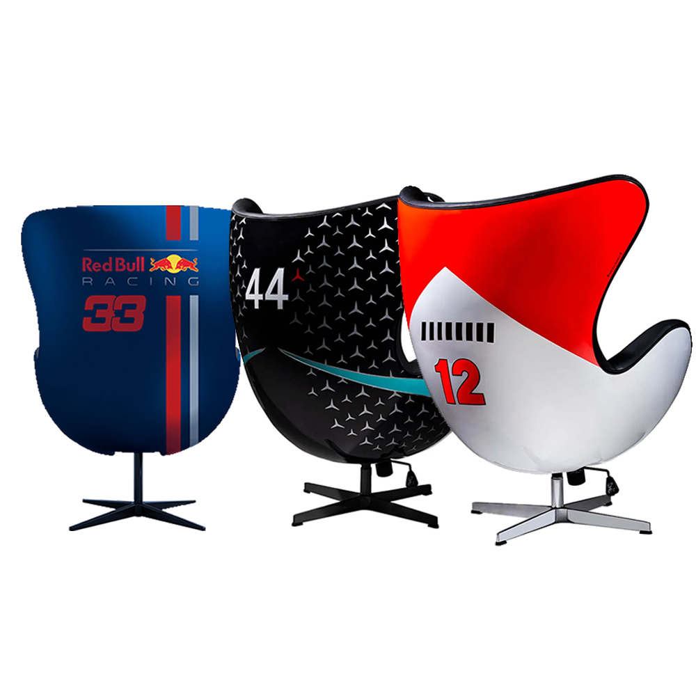 Conjunto 3 Poltronas Decorativas Egg Chair Hamilton Nº 44/MP4 SN 88/RB Nº 33 G53 - Gran Belo