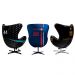 Conjunto 3 Poltronas Decorativas Egg Chair Hamilton Nº44/Lotus 12/RB Nº 33 G53 - Gran Belo