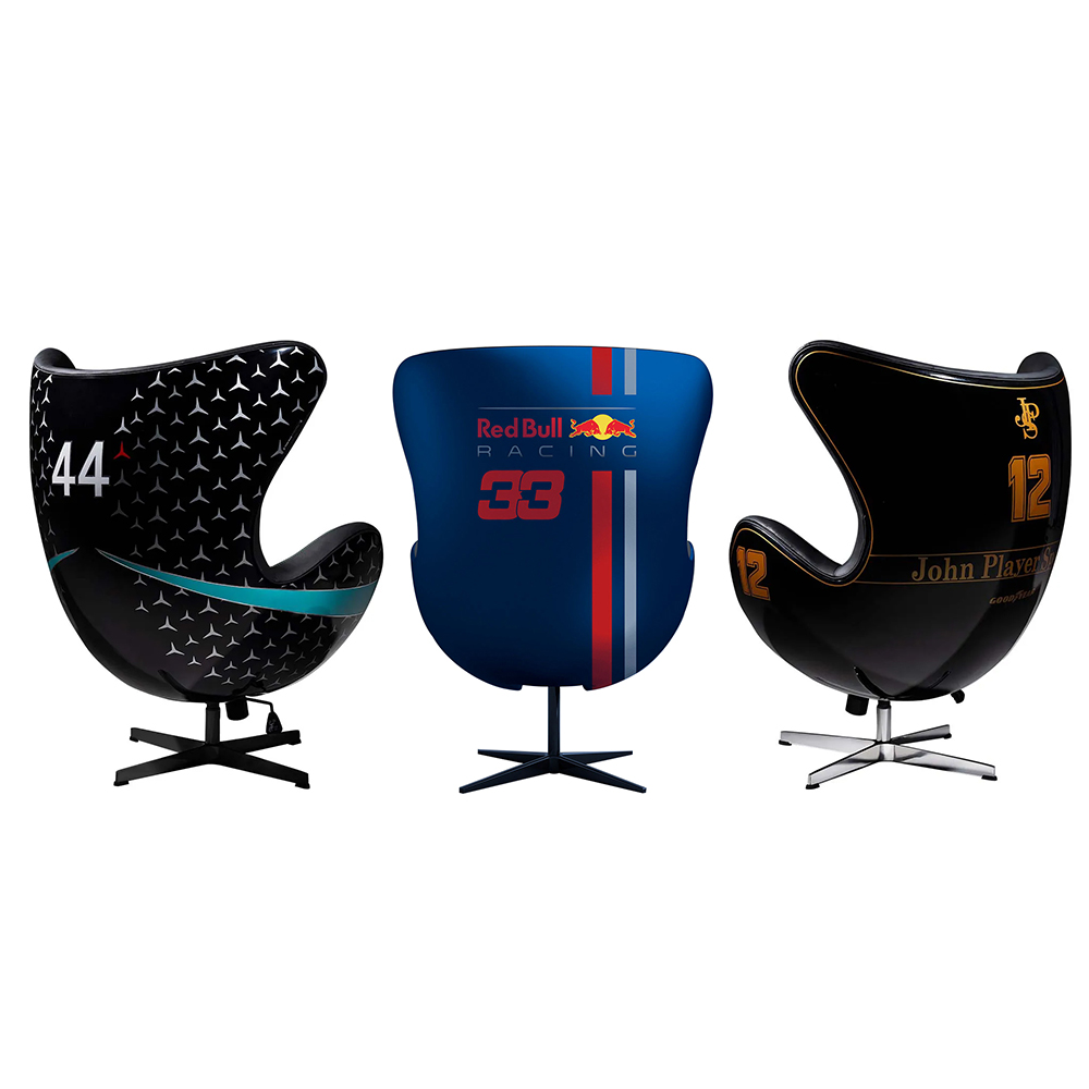 Conjunto 3 Poltronas Decorativas Egg Chair Hamilton Nº44/Lotus 12/RB Nº 33 G53 - Gran Belo