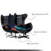 Conjunto 3 Poltronas Decorativas Egg Chair Hamilton Nº44/Lotus 12/RB Nº 33 G53 - Gran Belo