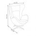 Conjunto 3 Poltronas Decorativas Egg Chair Hamilton Nº44/Lotus 12/RB Nº 33 G53 - Gran Belo
