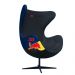 Conjunto 3 Poltronas Decorativas Egg Chair Hamilton Nº44/Lotus 12/RB Nº 33 G53 - Gran Belo