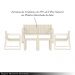 Conjunto 5 Peças Área Externa Bahamas 2 Poltronas 2 Mesas de Centro 1 Sofá 120cm em Fibra Natural Bambu G56 - Gran Belo