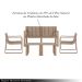 Conjunto 5 Peças Área Externa Bahamas 2 Poltronas 2 Mesas de Centro 1 Sofá 120cm em Fibra Natural Café G56 - Gran Belo
