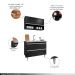 Conjunto Balcão de Cozinha Armário Aéreo Wollo MDP/BP Preto G96 - Gran Belo