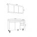 Conjunto Balcão de Cozinha Pursat com Tampo e Armário Aéreo MDP/BP Branco G96 - Gran Belo