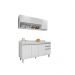 Conjunto Balcão de Cozinha com Aéreo Tampo Dodoma MDP/BP Branco G96 - Gran Belo