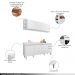 Conjunto Balcão de Cozinha com Tampo Apex Armário Aéreo MDP/BP Branco G96 - Gran Belo