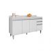 Conjunto Balcão de Cozinha com Tampo Dodoma MDP/BP Branco G96 - Gran Belo