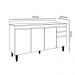 Conjunto Balcão de Cozinha com Tampo Dodoma MDP/BP Branco G96 - Gran Belo