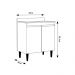 Conjunto Balcão de Cozinha com Tampo Papin MDP/BP Branco G96 - Gran Belo