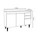 Conjunto Balcão de Cozinha com Tampo Pursat MDP/BP Branco G96 - Gran Belo