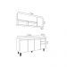 Conjunto Balcão de Cozinha para Pia Aéreo Dodoma MDP/BP Branco G96 - Gran Belo