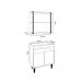 Conjunto Balcão e Painel Organizador com Solesi/Chico 3 Prateleiras Branco G96 - Gran Belo