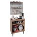 Conjunto Balcão e Painel Organizador com Solesi/Chico 3 Prateleiras Freijó/Branco G96 - Gran Belo
