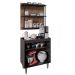 Conjunto Balcão e Painel Organizador com Solesi/Chico 3 Prateleiras Preto/Freijó G96 - Gran Belo