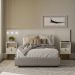 Conjunto Cabeceira Decorativa Noronha 240cm e 2 Mesas de Cabeceira Ilhéus Off White G77 - Gran Belo