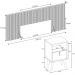Conjunto Cabeceira Decorativa Noronha 240cm e 2 Mesas de Cabeceira Ilhéus Off White G77 - Gran Belo