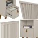 Conjunto Cabeceira Decorativa Noronha 240cm e 2 Mesas de Cabeceira Ilhéus Off White G77 - Gran Belo